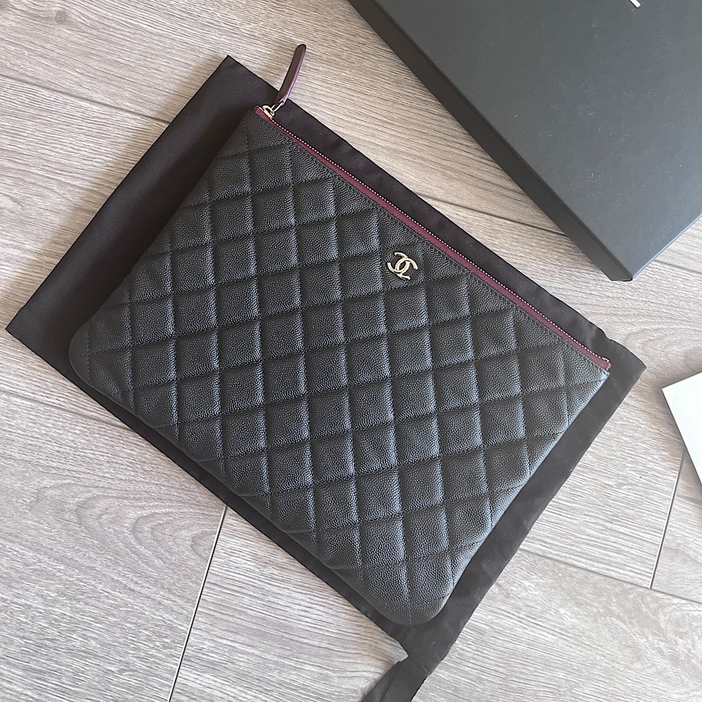 Authentic Chanel medium pouch